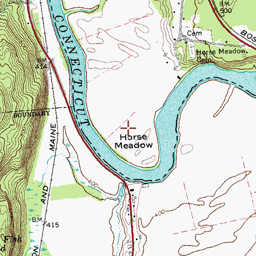 Topographic Map of Horse Meadow, NH