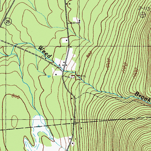 Topographic Map of Hubbard Cemetery, NH