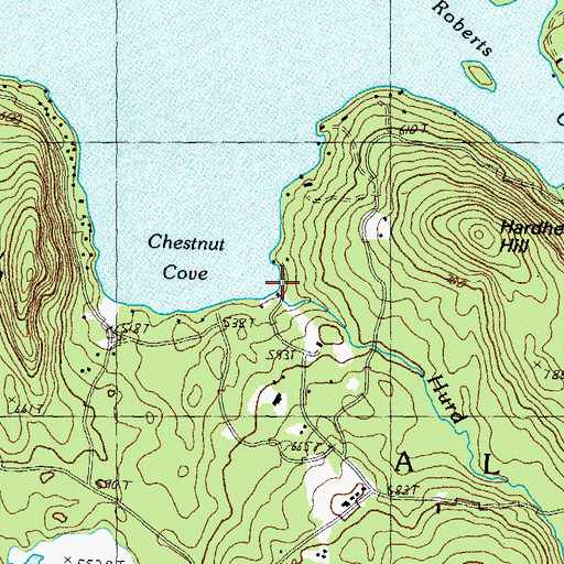Topographic Map of Hurd Brook, NH