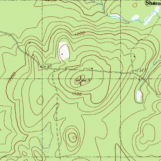 Topographic Map of Jarmany Hill Cemetery, NH