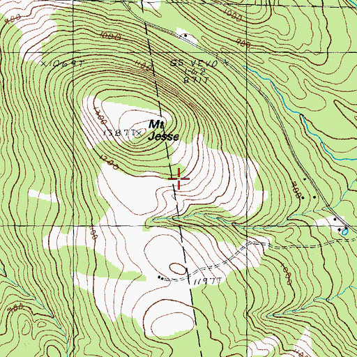 Topographic Map of Mount Jesse, NH