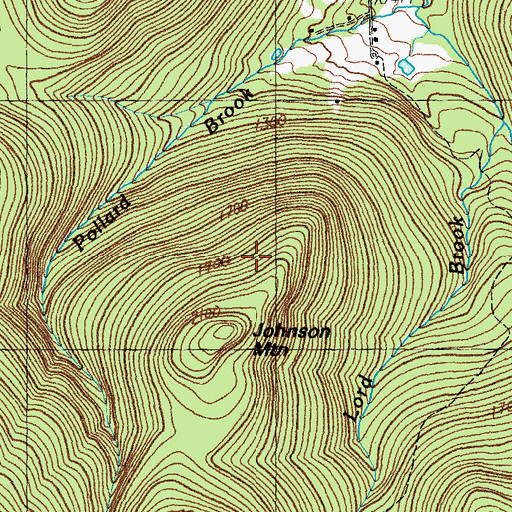 Topographic Map of Johnson Mountain, NH