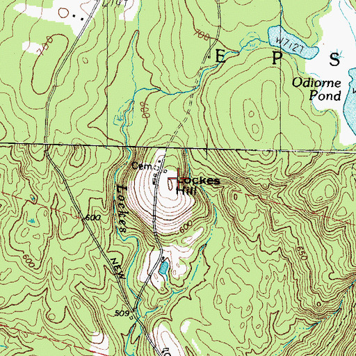 Topographic Map of Lockes Hill, NH
