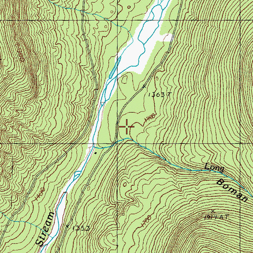 Topographic Map of Long Mountain Brook, NH