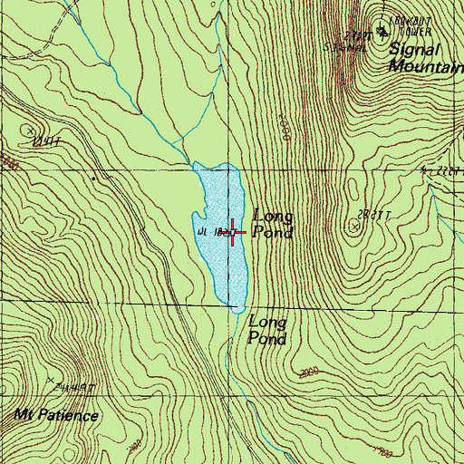 Topographic Map of Long Pond, NH