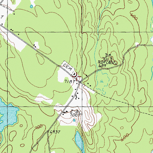 Topographic Map of Loudon Center Church, NH