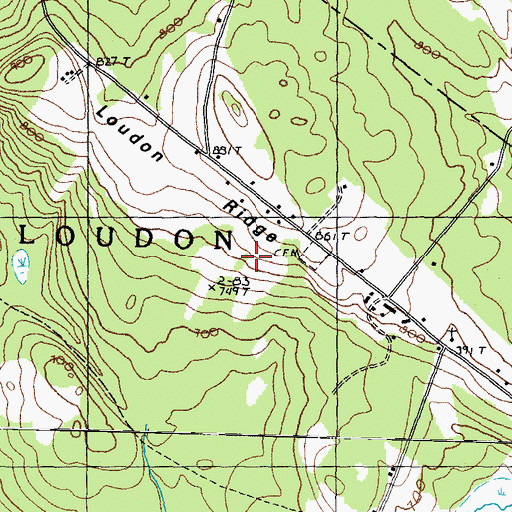Topographic Map of Loudon Ridge, NH