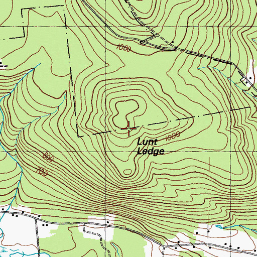 Topographic Map of Lunt Ledge, NH