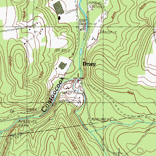 Topographic Map of Meadow Brook, NH