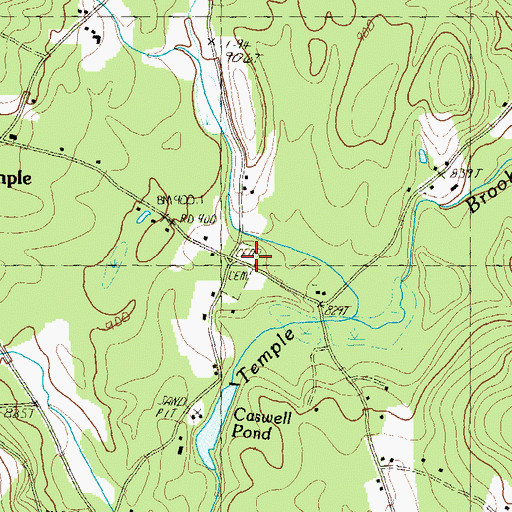 Topographic Map of East Cemetery, NH