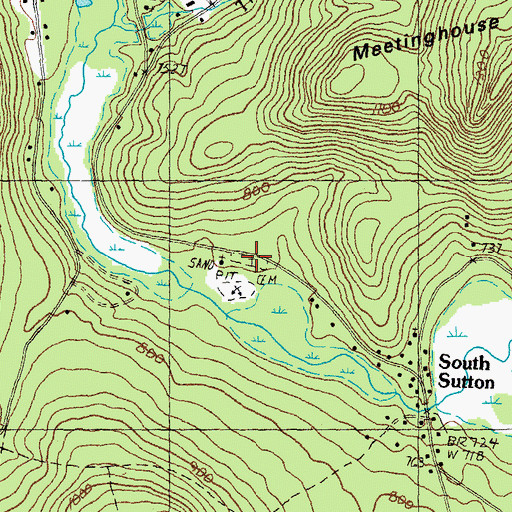 Topographic Map of Millwoods Cemetery, NH