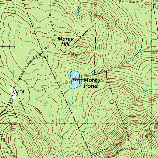 Topographic Map of Morey Pond, NH