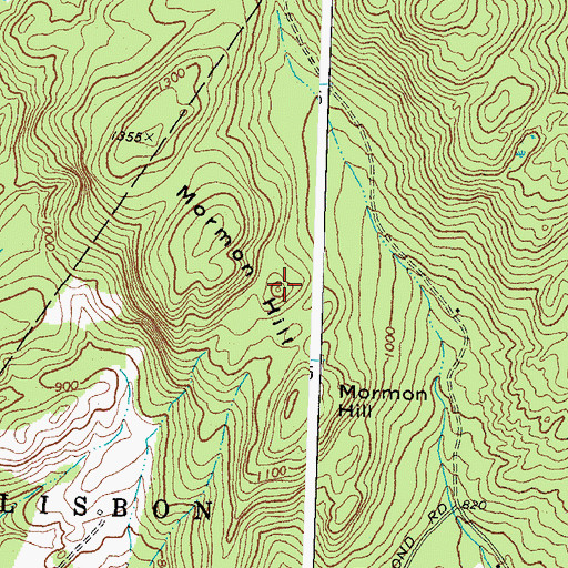 Topographic Map of Mormon Hill, NH