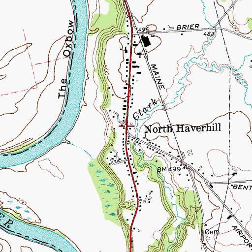 Topographic Map of North Haverhill, NH