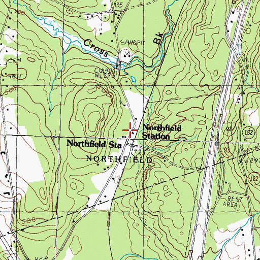 Topographic Map of Northfield Station, NH