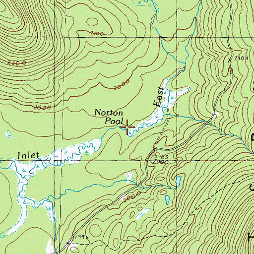 Topographic Map of Norton Pool, NH