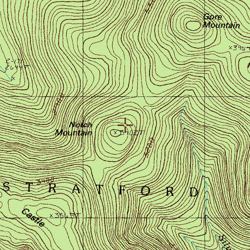 Topographic Map of Notch Mountain, NH