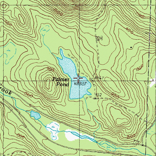 Topographic Map of Palmer Pond, NH