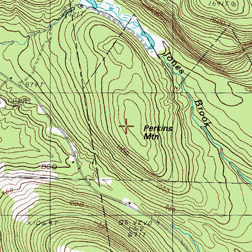 Topographic Map of Perkins Mountain, NH