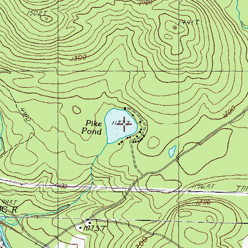Topographic Map of Pike Pond, NH