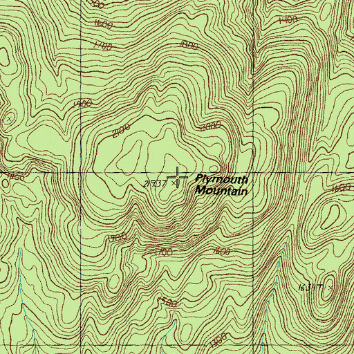 Topographic Map of Plymouth Mountain, NH