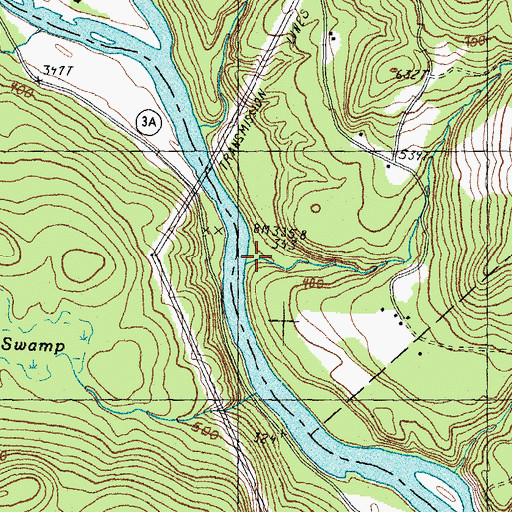 Topographic Map of Prescott Brook, NH