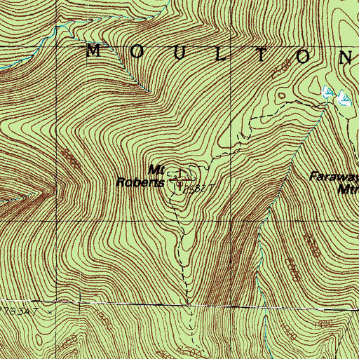 Topographic Map of Mount Roberts, NH