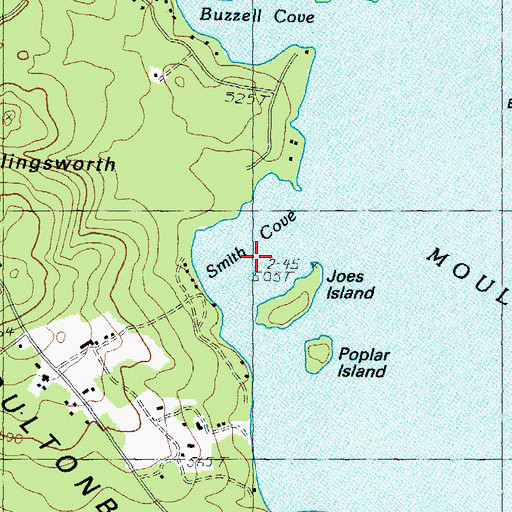 Topographic Map of Smith Cove, NH