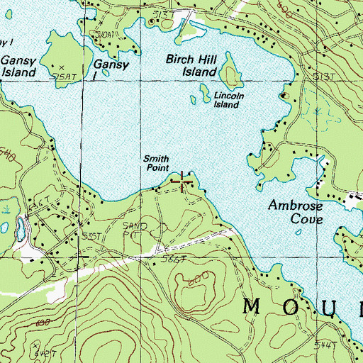 Topographic Map of Smith Point, NH