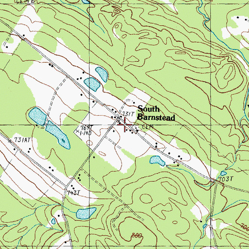 Topographic Map of South Barnstead, NH