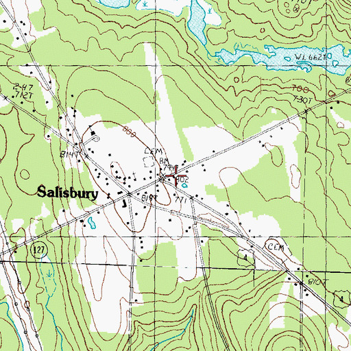 Topographic Map of South Road School, NH