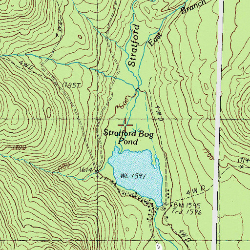 Topographic Map of Stratford Bog Brook, NH