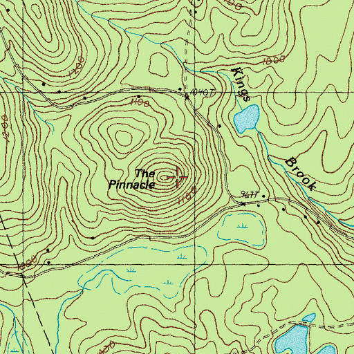 Topographic Map of The Pinnacle, NH