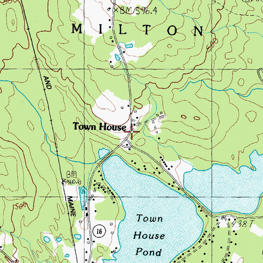 Topographic Map of Town House, NH