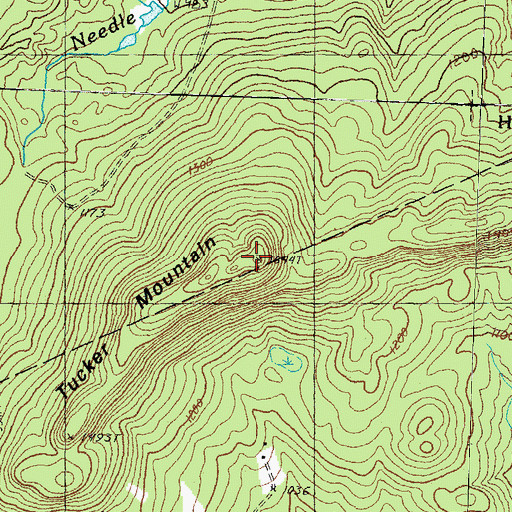 Topographic Map of Tucker Mountain, NH
