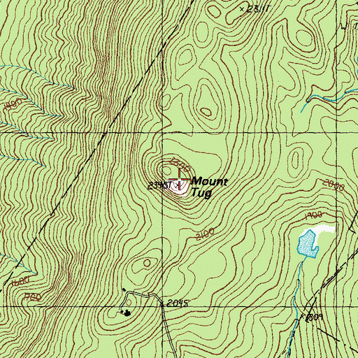 Topographic Map of Mount Tug, NH