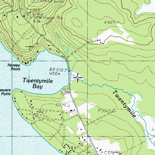Topographic Map of Twentymile Brook, NH