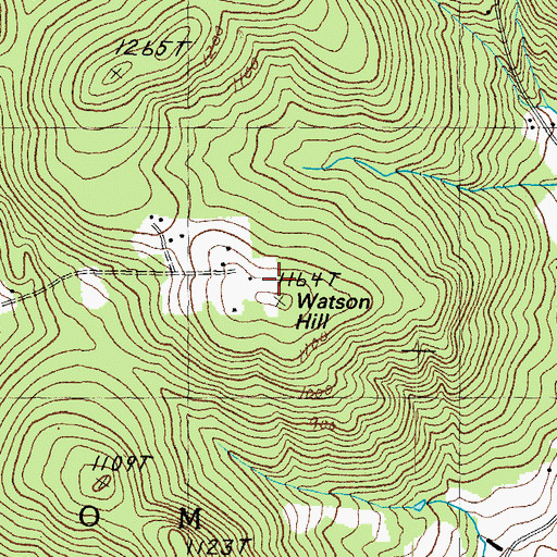 Topographic Map of Watson Hill, NH