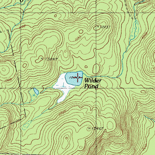 Topographic Map of Wilder Pond, NH