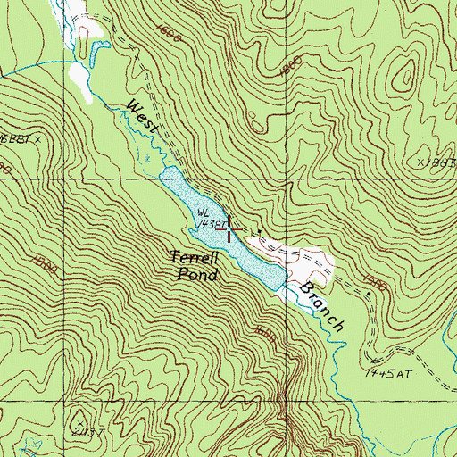 Topographic Map of Terrell Pond, NH