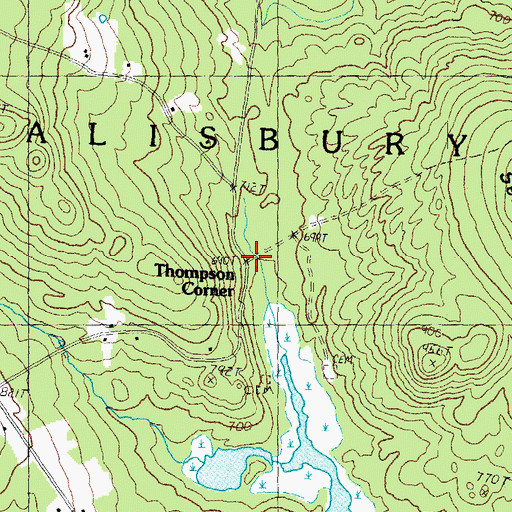 Topographic Map of Thompson Corner, NH