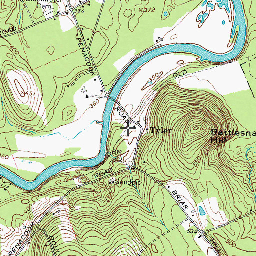 Topographic Map of Tyler, NH