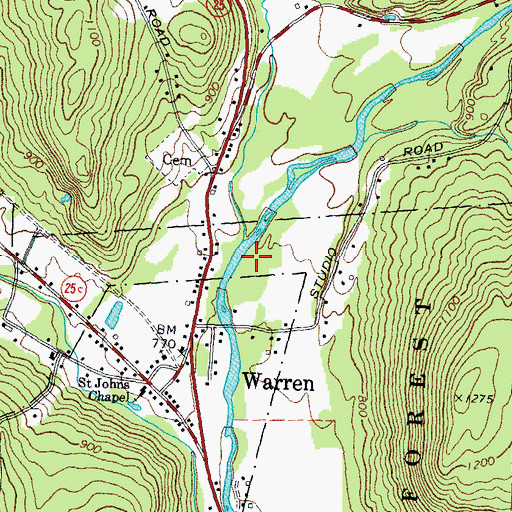 Topographic Map of Berry Brook, NH