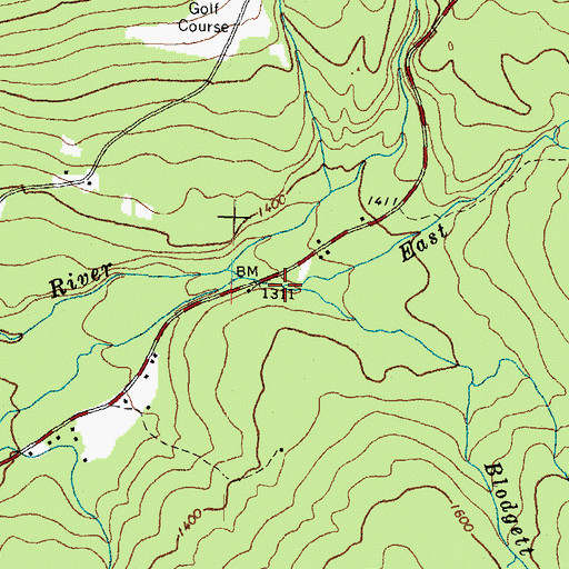 Topographic Map of Blodgett Brook, NH