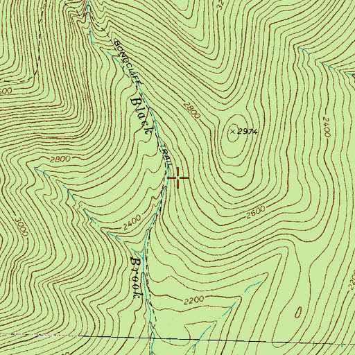 Topographic Map of Bondcliff Trail, NH