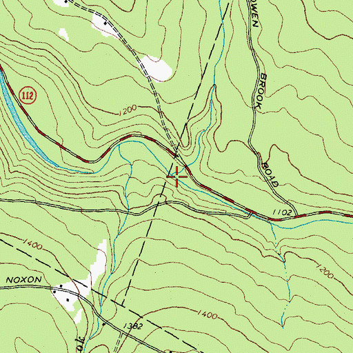 Topographic Map of Bowen Brook, NH