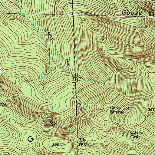 Topographic Map of Carlo Col Trail, NH
