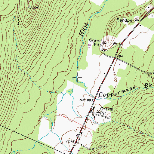 Topographic Map of Coppermine Brook, NH