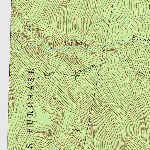 Topographic Map of Daniel Webster Trail, NH