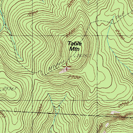 Topographic Map of Deer Brook Trail, NH